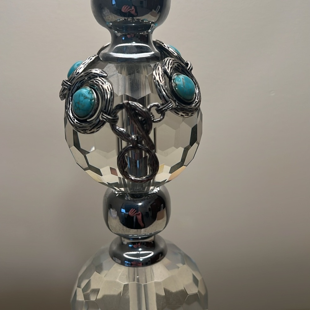 Fashion Silver and Turquoise Bracelet - Picture 4 of 5